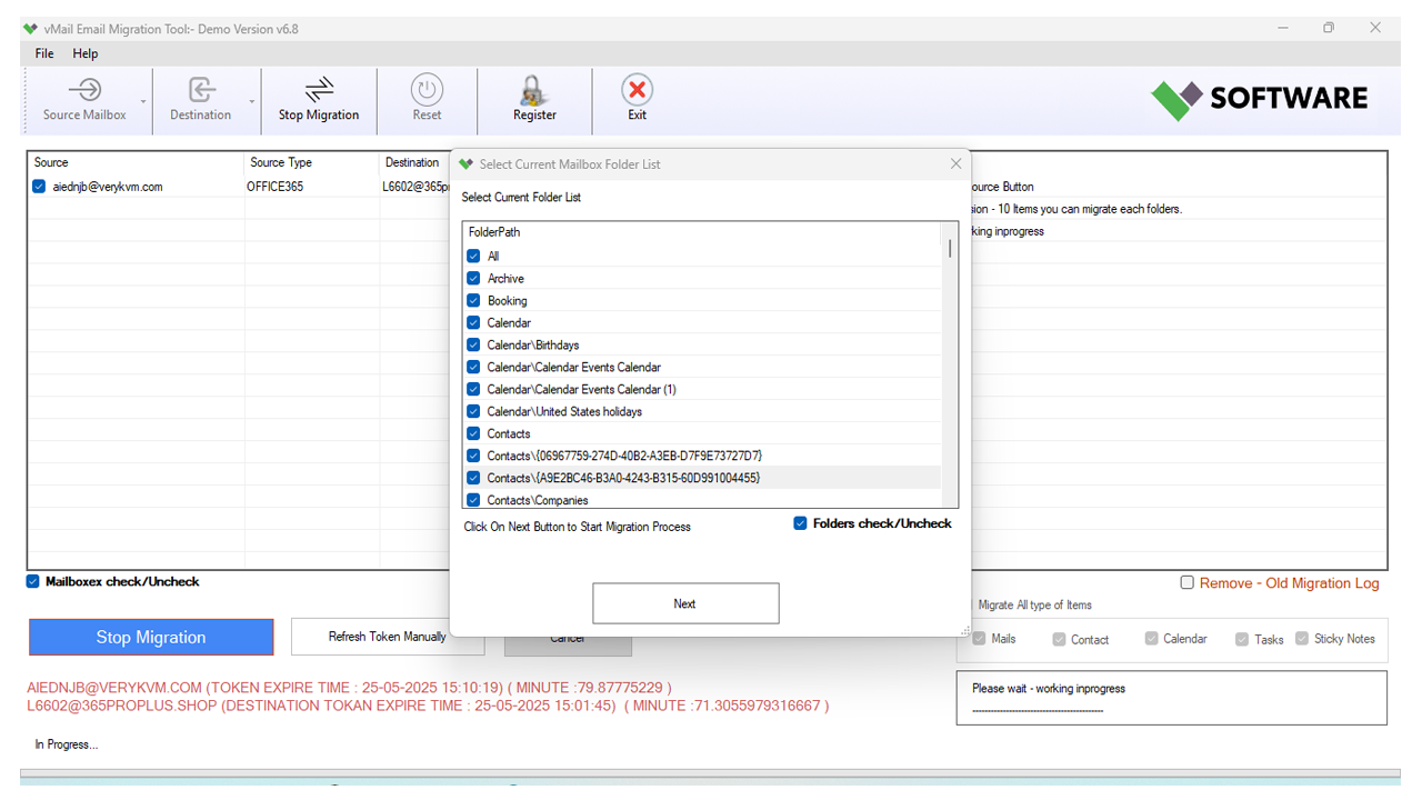 Mapping or Checked Office 365 Mailbox to Gmail Account