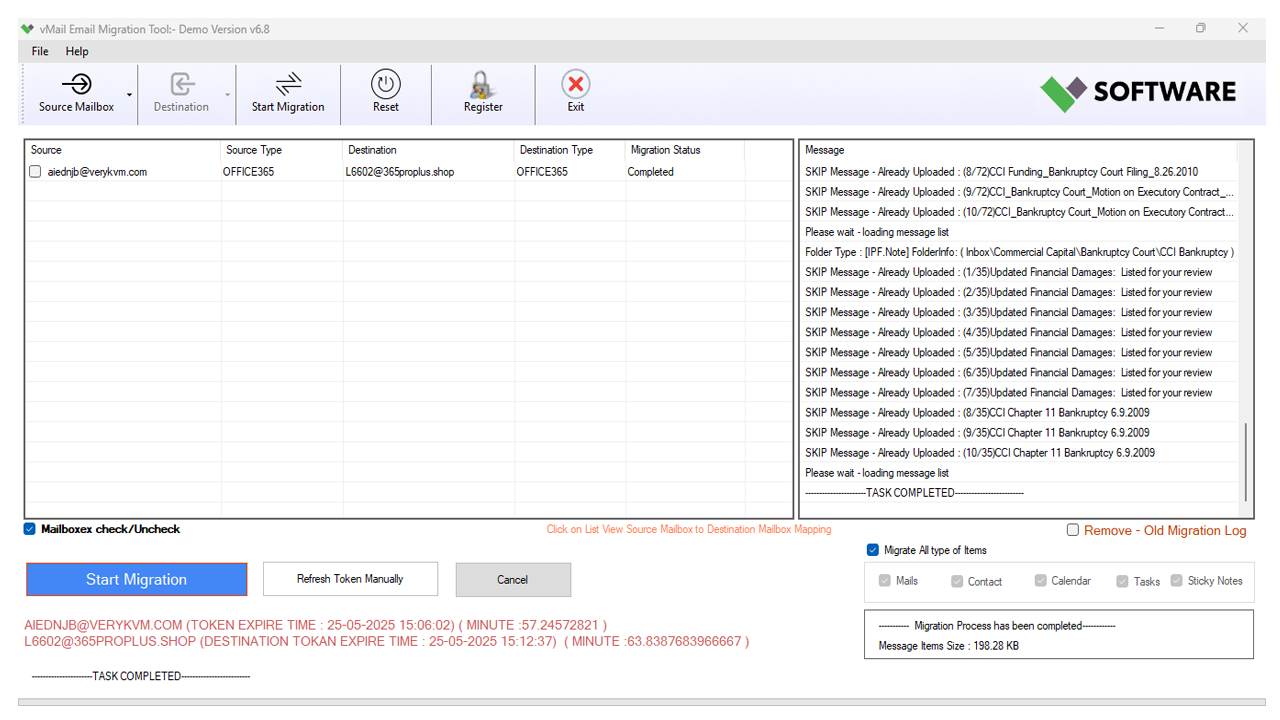 Completed Software Migration Process