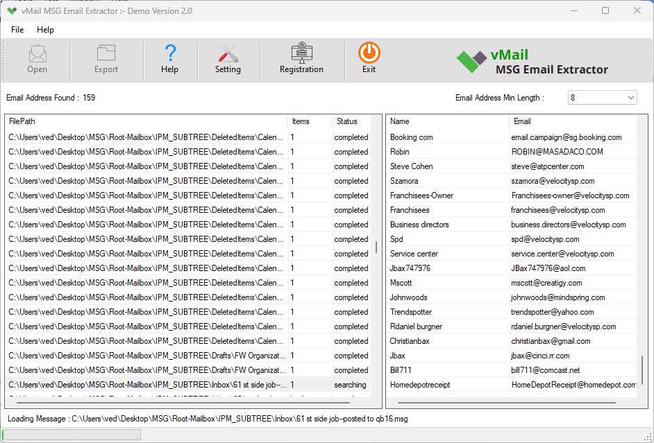EML Email Extractor