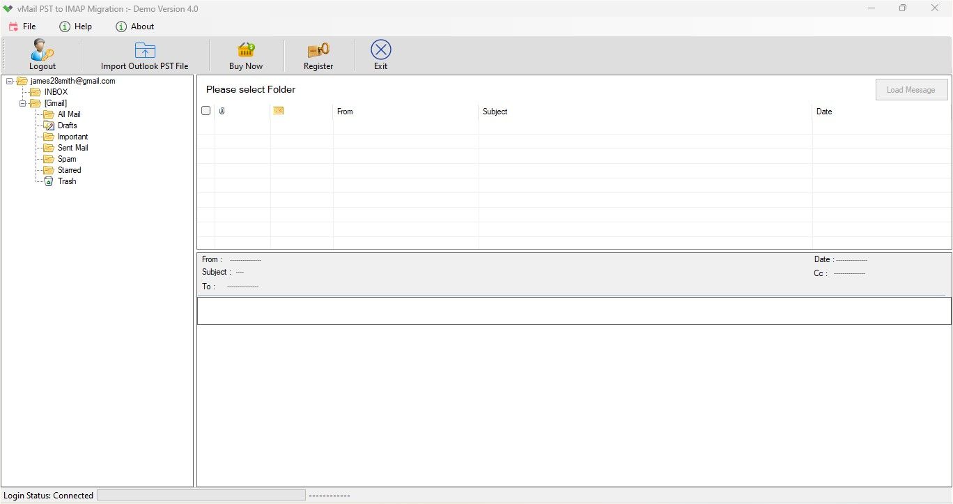 vMail PST to Gmail Migration Tool