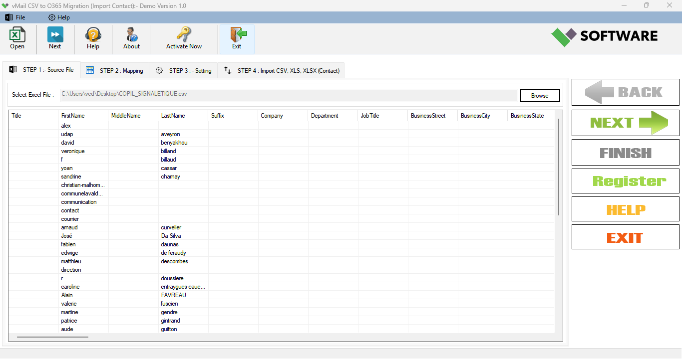 Preview CSV File Data
