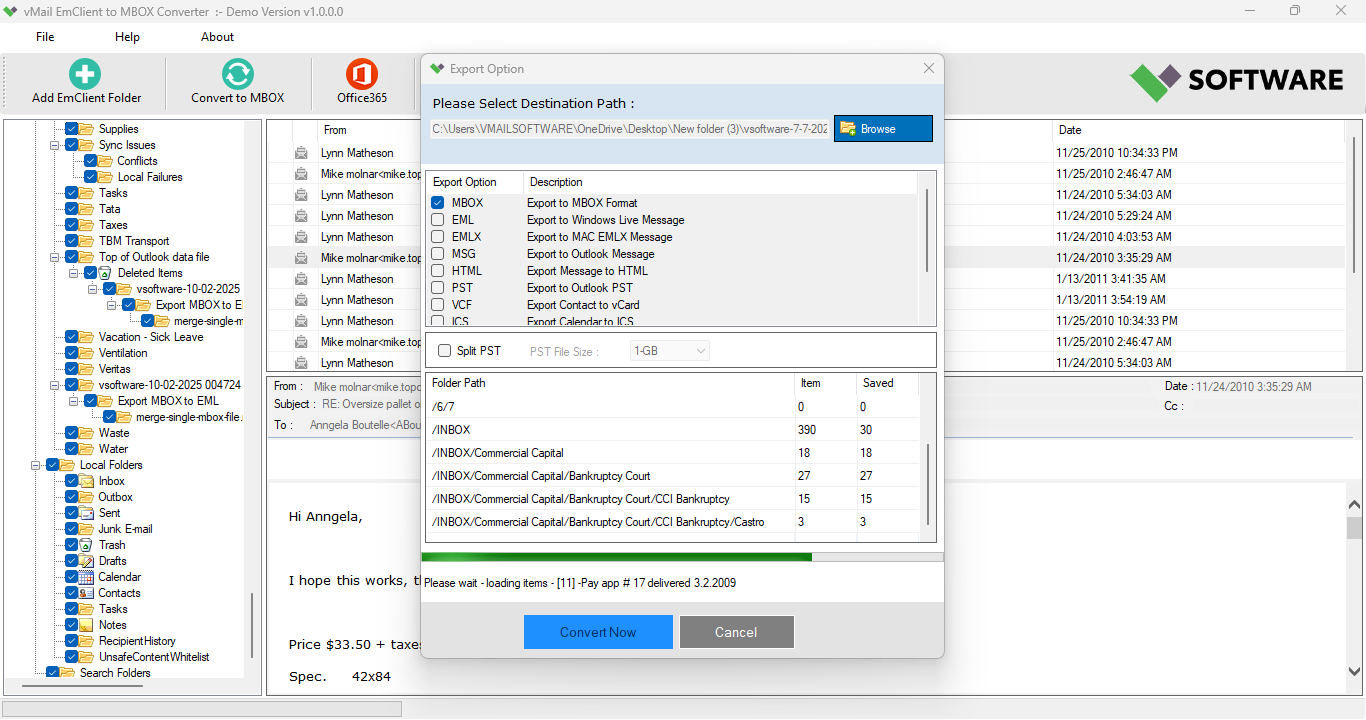 Export Option