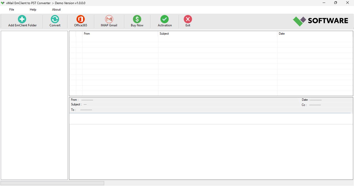 vMail eM-Client to PST Converter