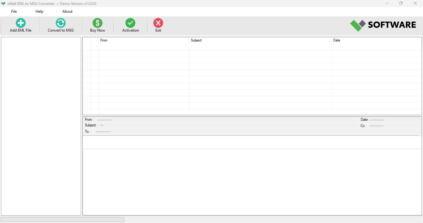 vMail EML to MSG Converter