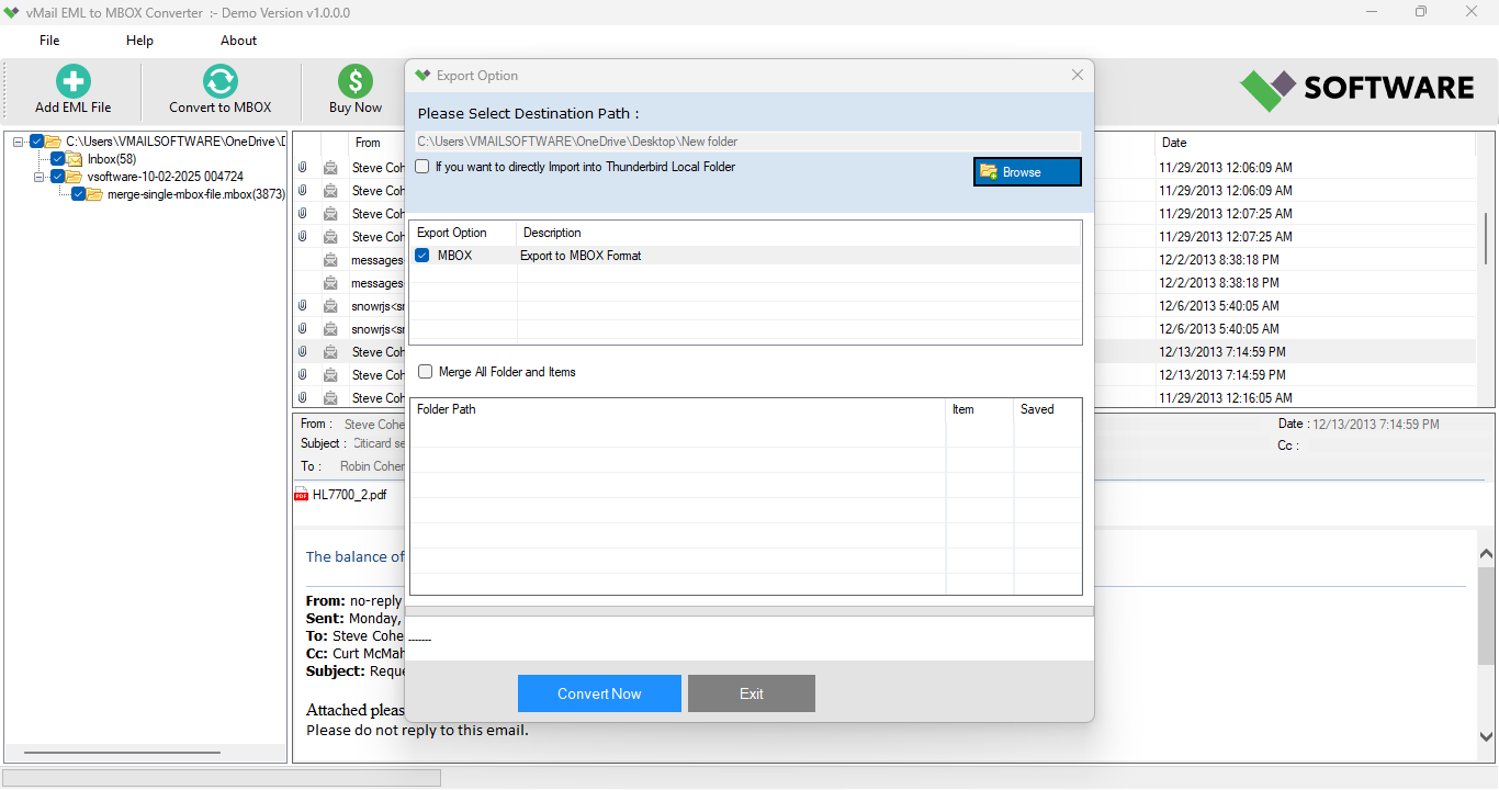 vMail EML to PDF Converter 2
