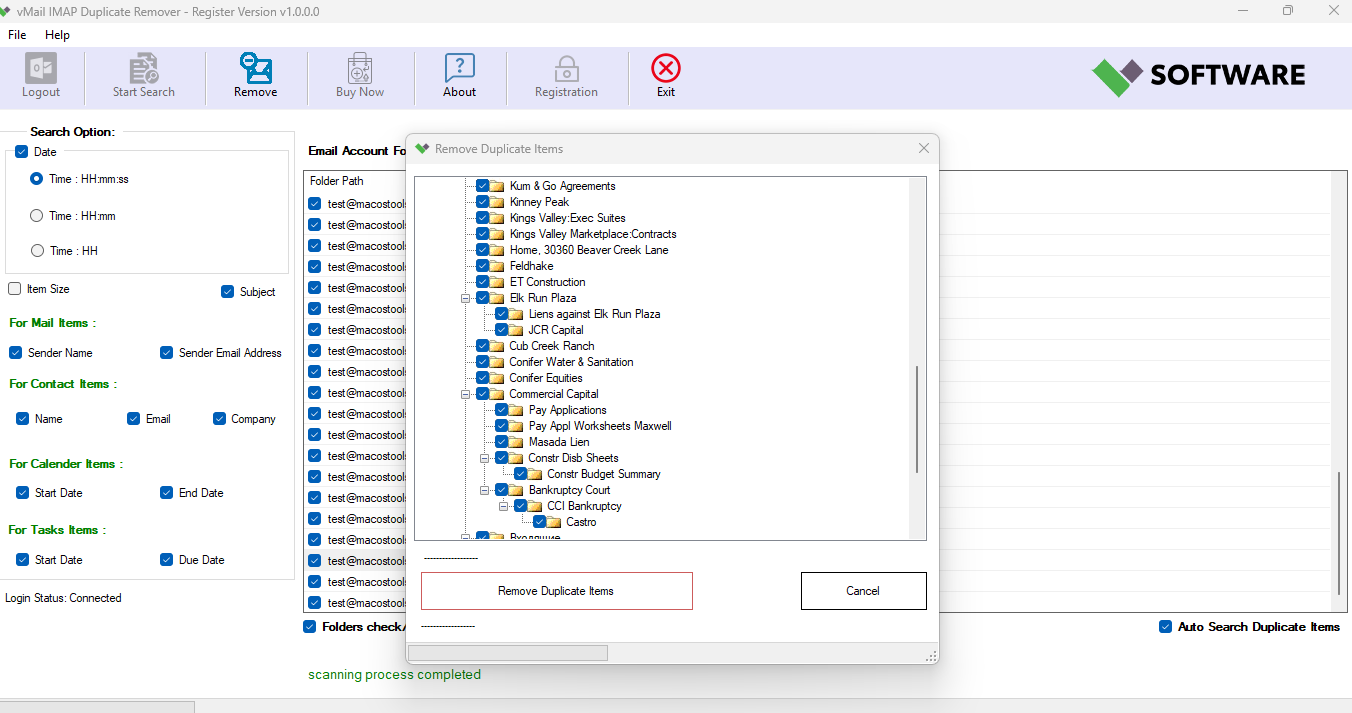 Showing Search Duplicate Message Preview