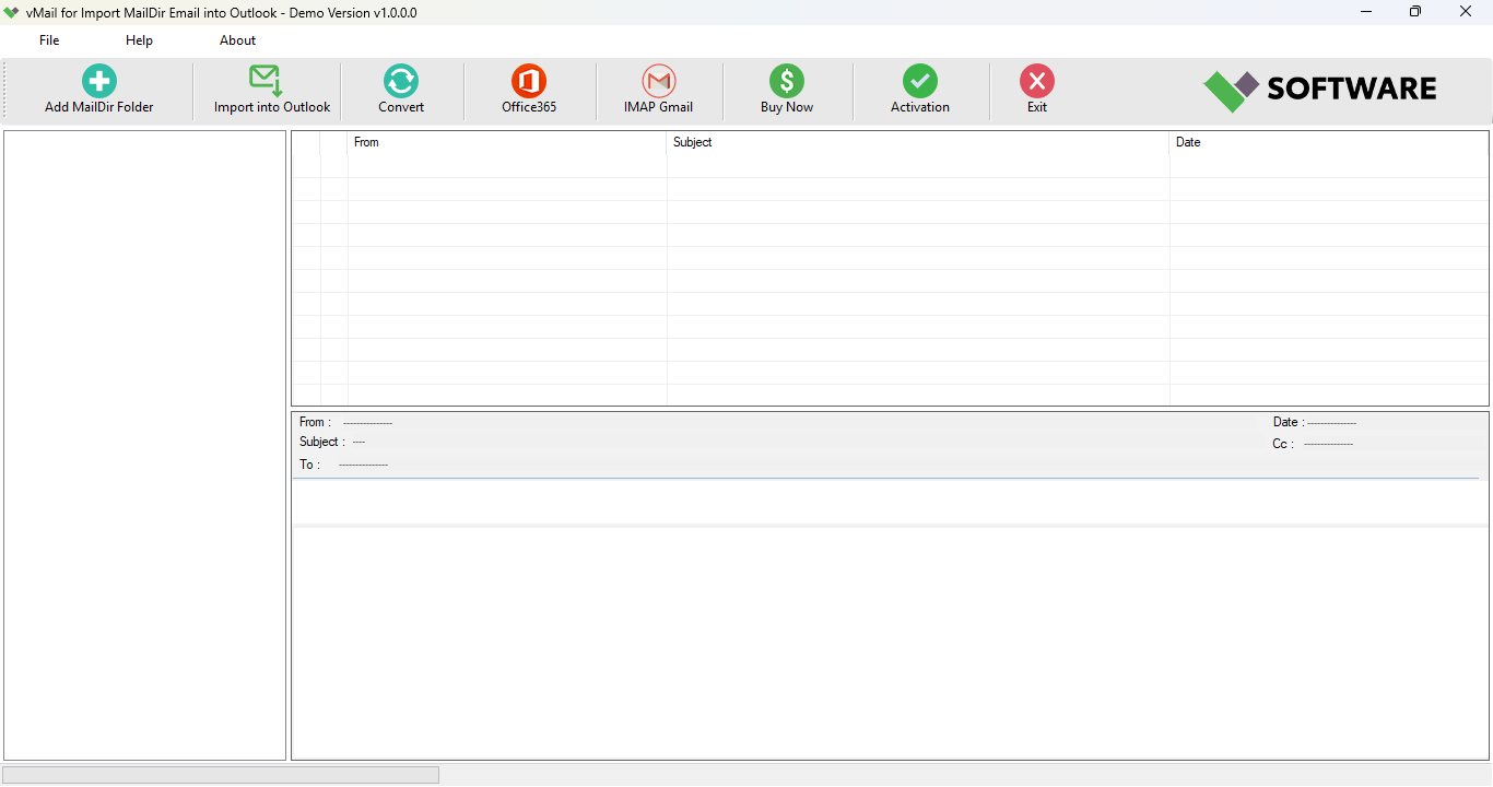   vMail MailDir Email to Outlook Importer