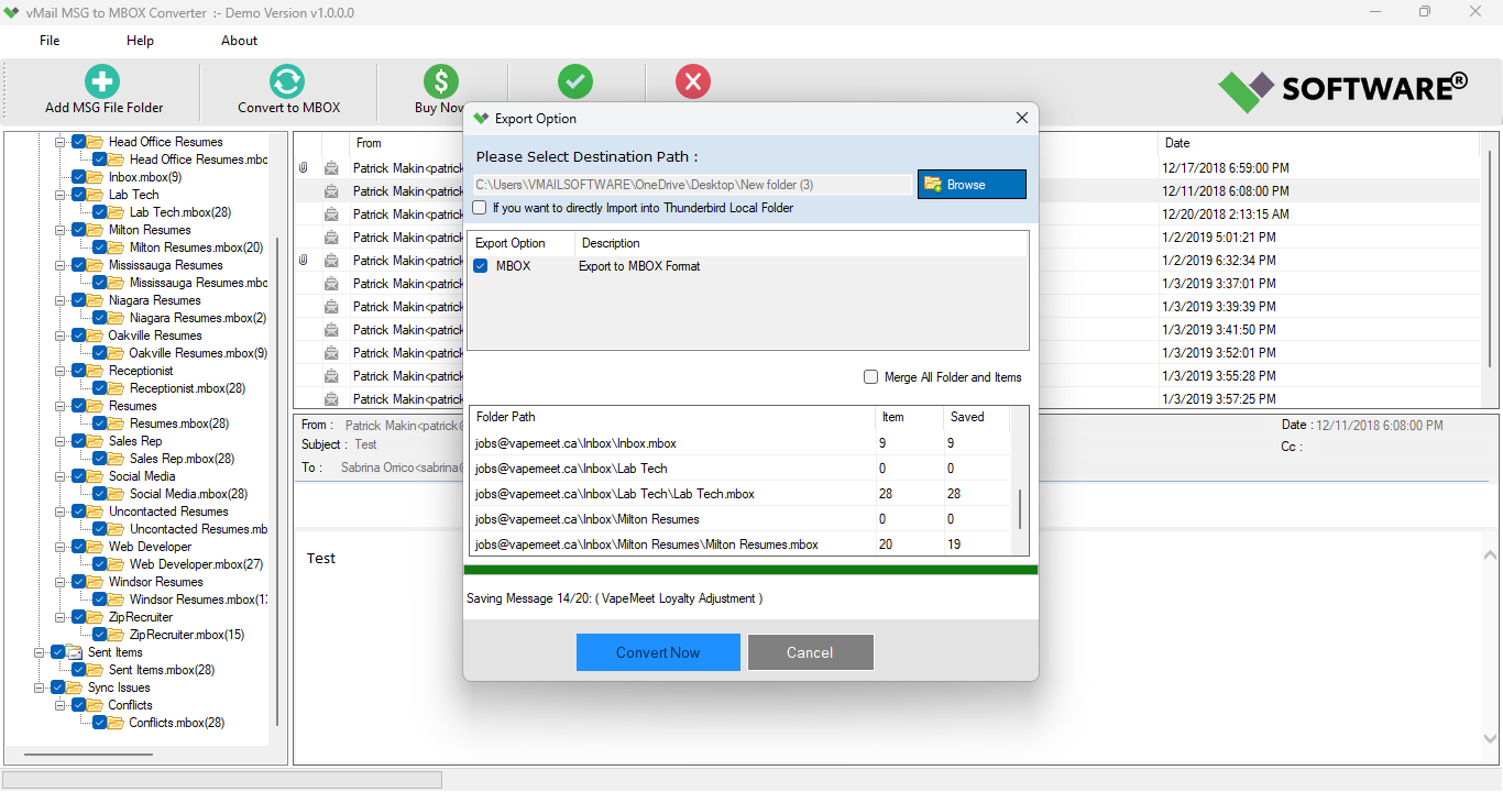 vMail MSG to MBOX Converter 2