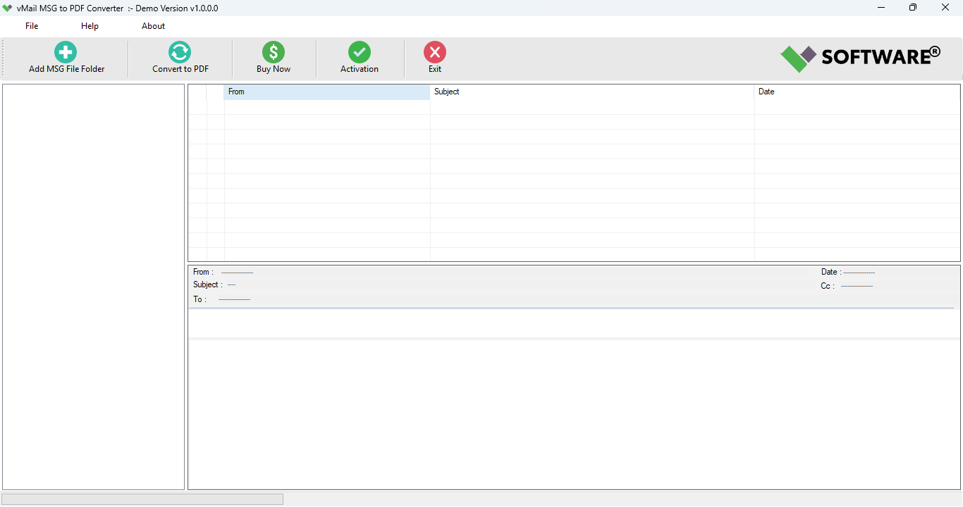 vMail MSG to PDF Converter