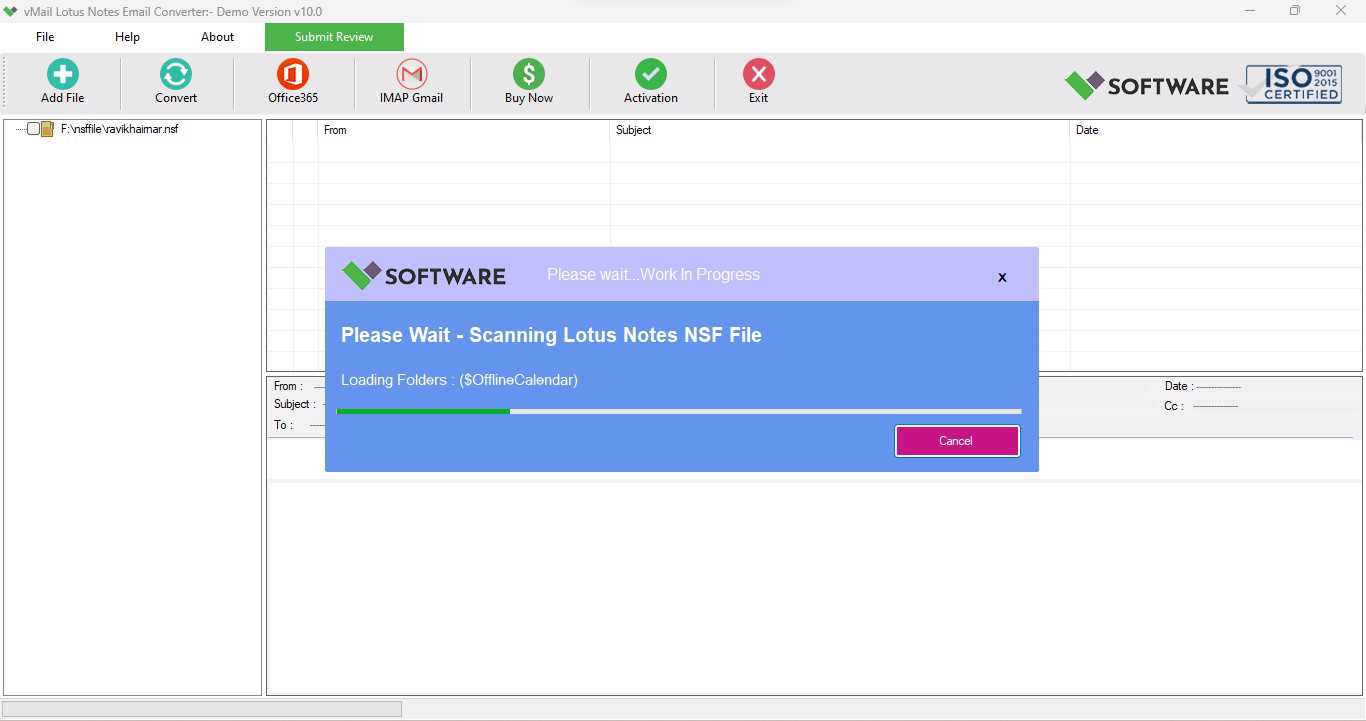 vMail NSF Email Converter Tool