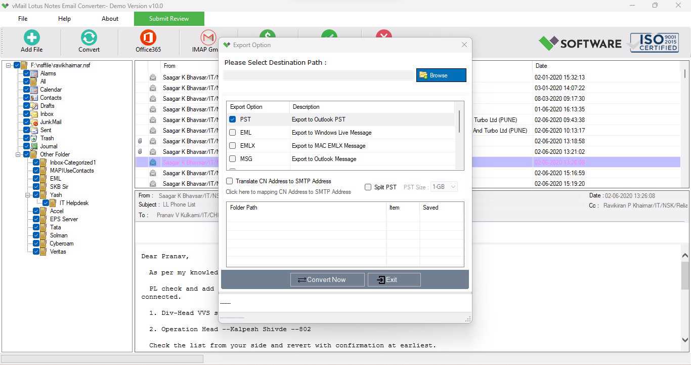 Lotus Notes Email Converter