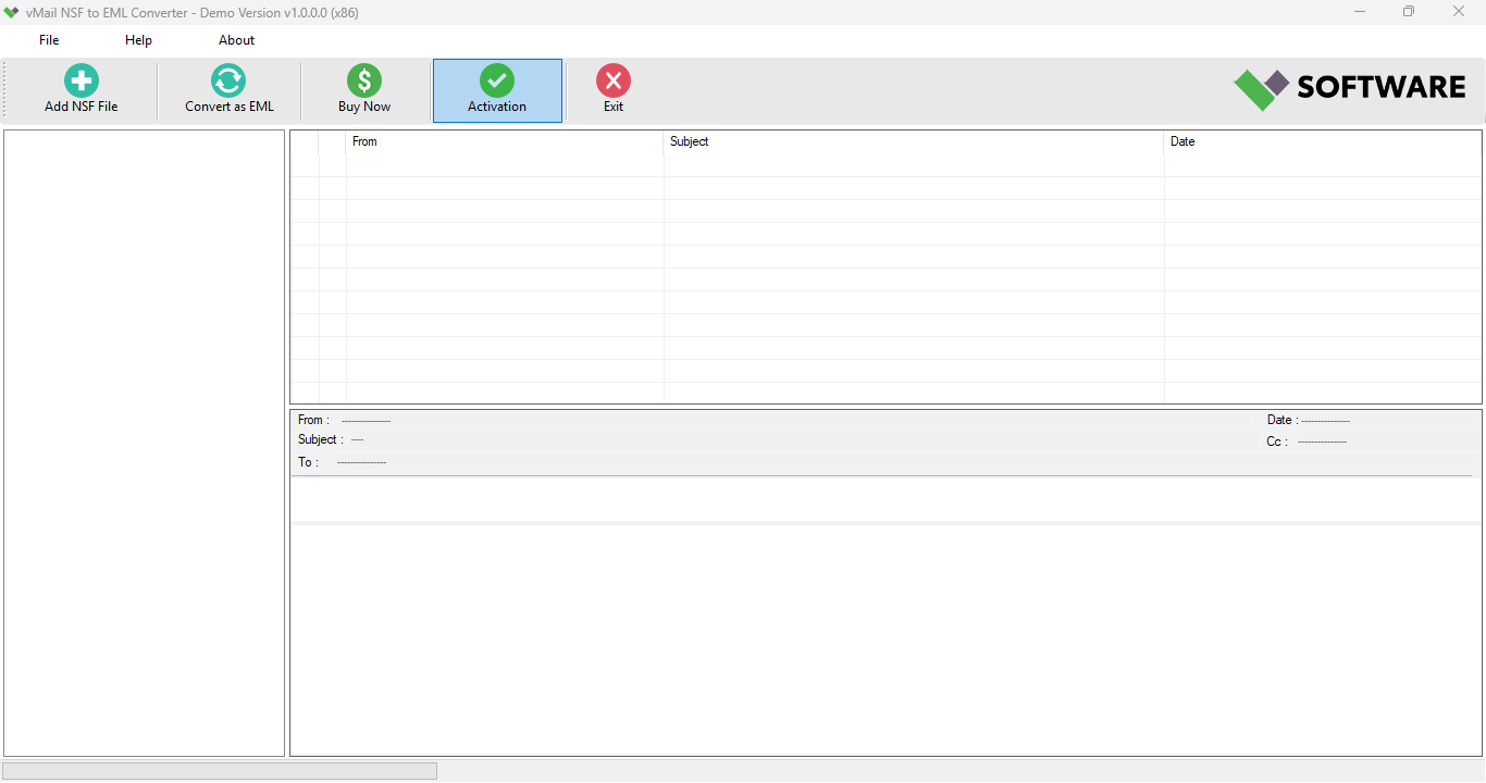 vMail NSF to EML Converter