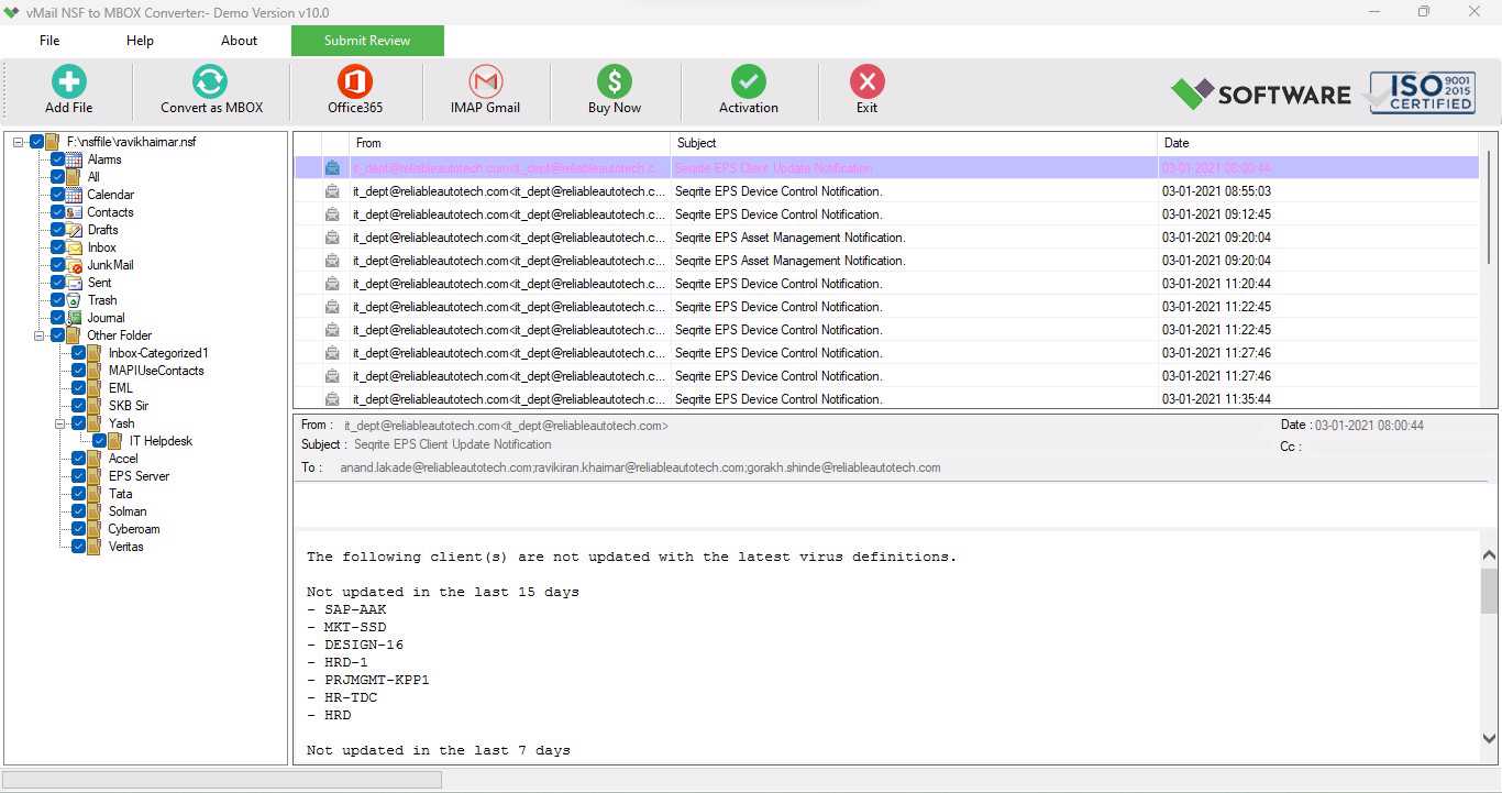 Lotus Notes Email Converter
