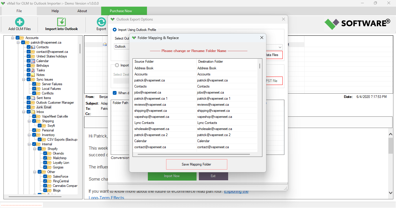 Outlook Email Extractor