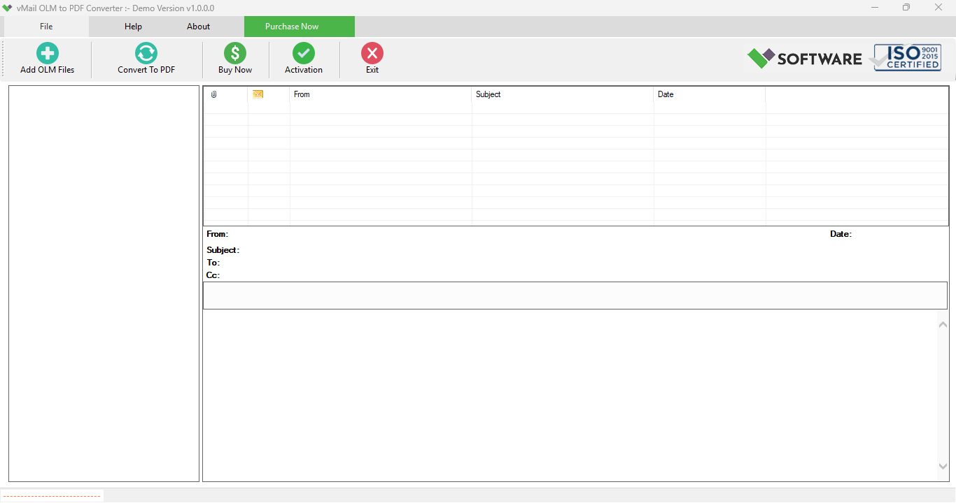 vMail OLM to PDF Converter