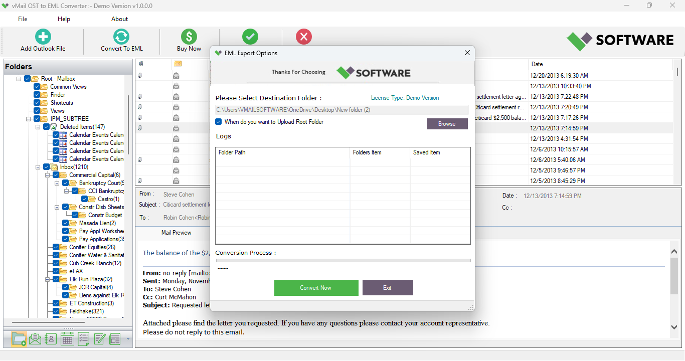 vMail OLM to EML Converter 2