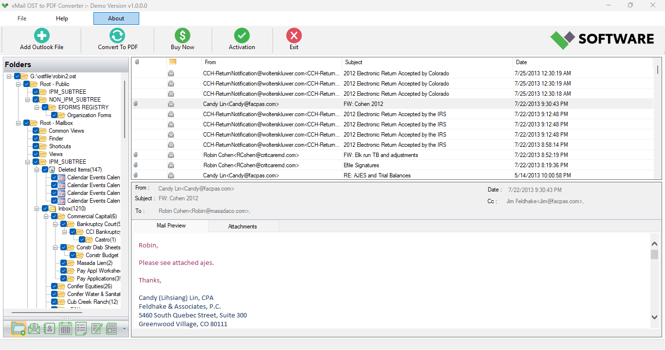 Preview of MBOX Files<