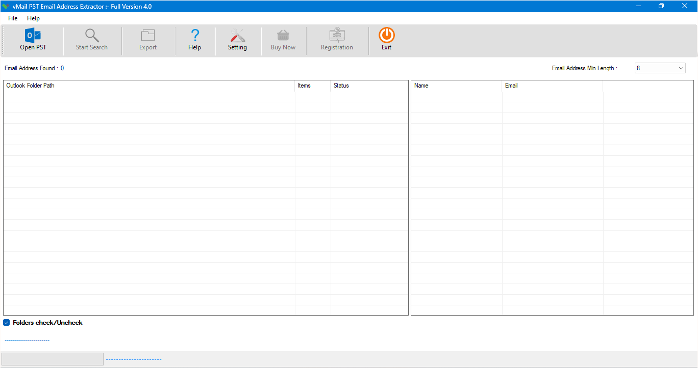 vMail PST Email Address Extractor