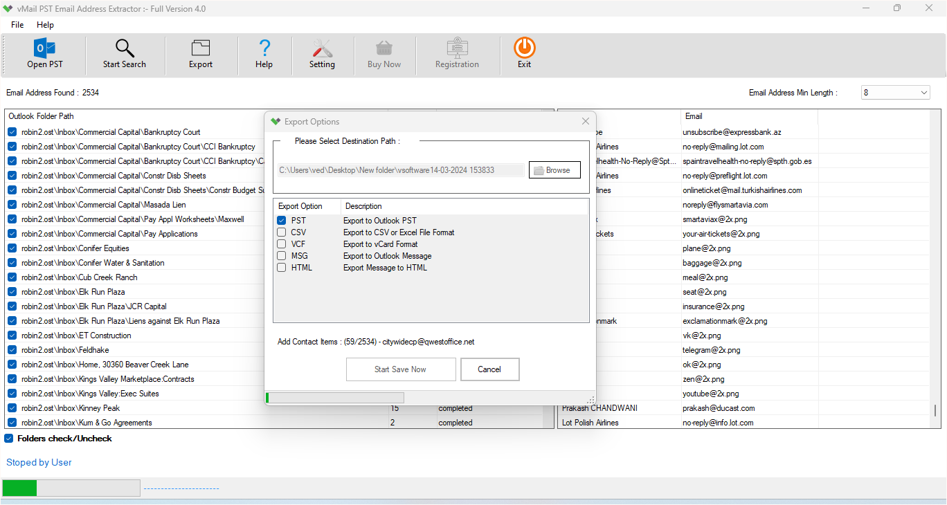 Export Option