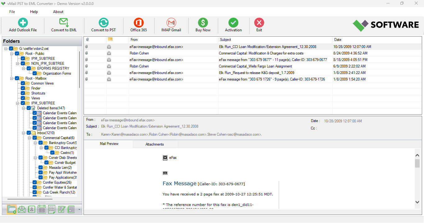  vMail PST to EML Converter